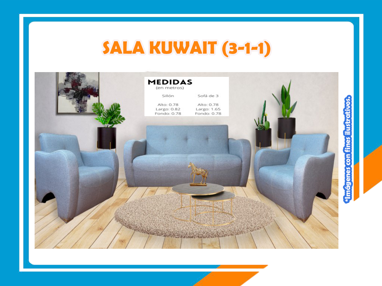 Sala Kuwait (311), Muebles Primiun El Ahorron de Distribuidora Gabriela